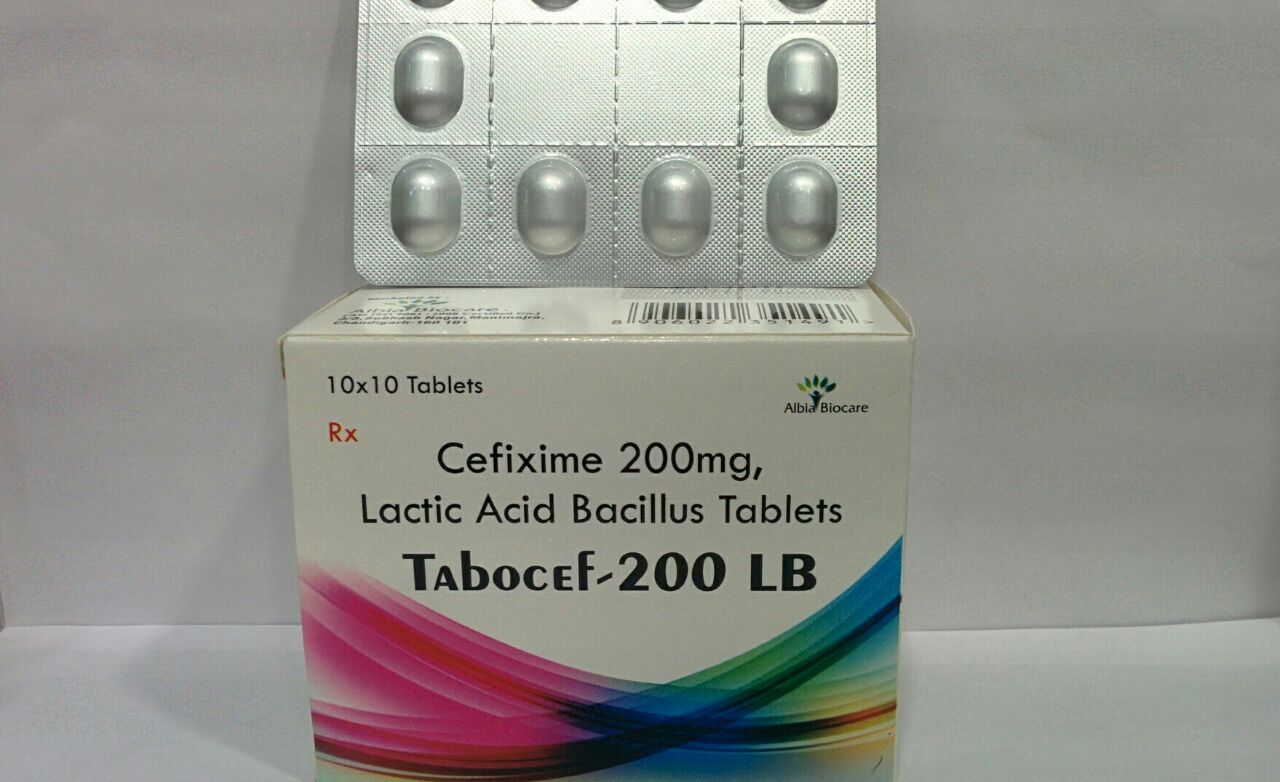 TABOCEF-200LB | Cefixime 200 mg + Lactic Acid Bacillus Tab (Alu-Alu)